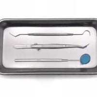304不锈钢牙科方盘医院牙科口腔器械器皿置物托盘消毒方盘